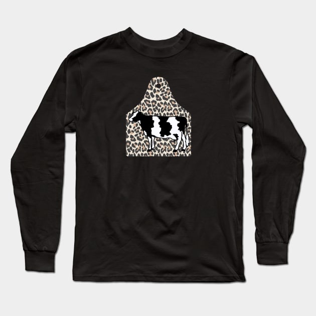 Cheetah Ear Tag - Holstein - NOT FOR RESALE WITHOUT PERMISSION Long Sleeve T-Shirt by l-oh